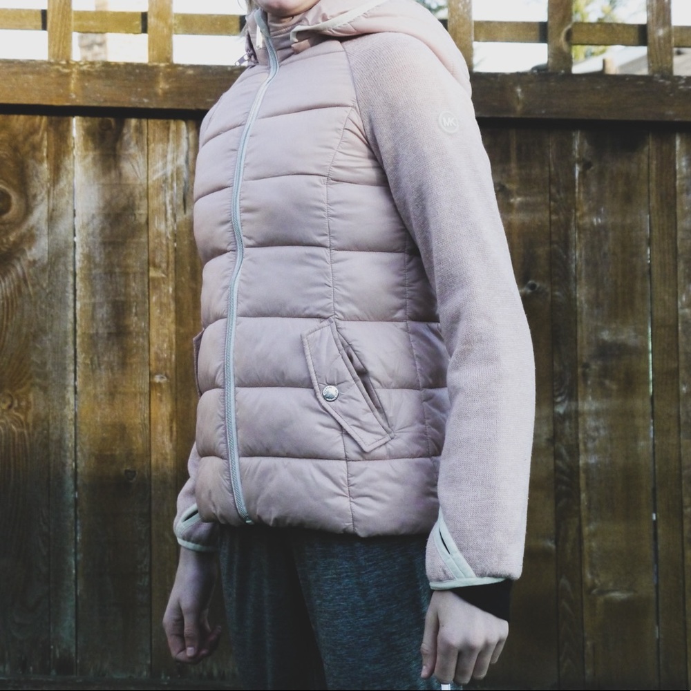 MICHEAL KORS - Peach Puffy Hybrid | winter jacket